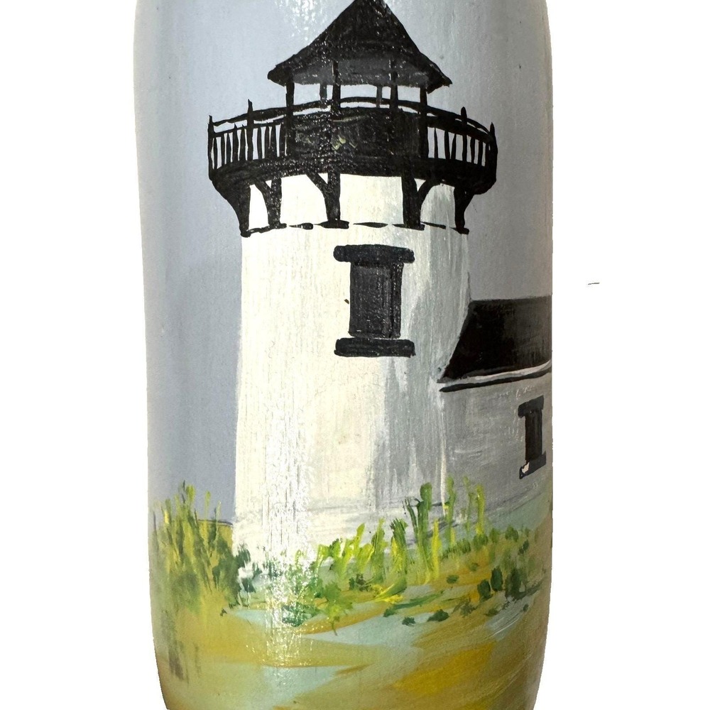 Hand Painted Lighthouse Fisherman Buoy 13" x 5" Unknown Artist - Picture 5 of 11